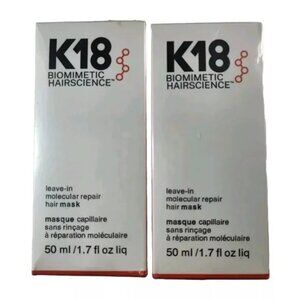 Lot of 2 K18 Leave In Molecular Repair Hair Mask 50 ml / 1.7 oz